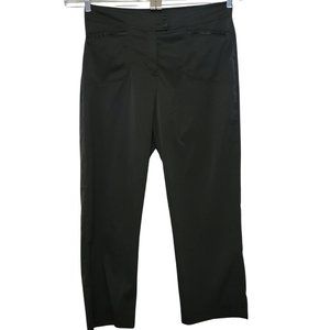 Tail Women's Black Straight Leg Golf Pants Sz 14 Stretch Micro Zipper Pocket